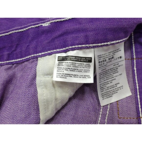 Levis 501 Purple Button Fly Straight-Leg Jeans W36 L30 Vintage Denim Pants *LEGS - Picture 10 of 12